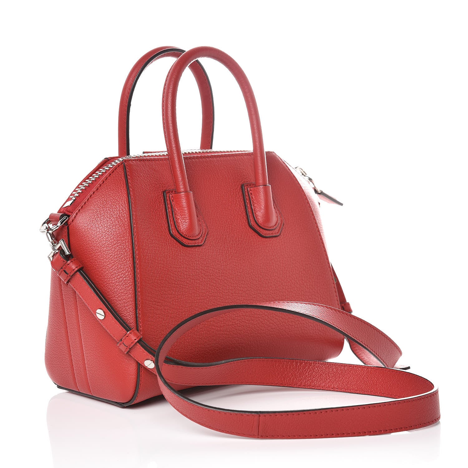 Givenchy Sugar Goatskin Mini Antigona Red 3 of 9