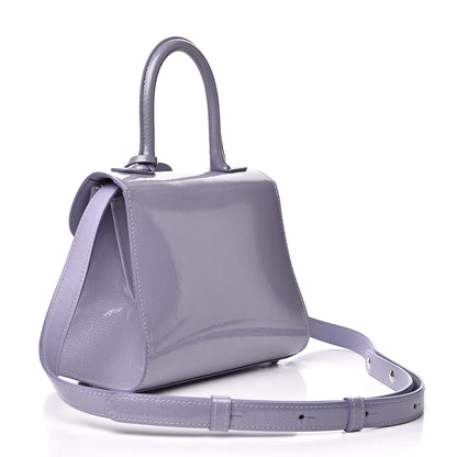 Delvaux Patent Grained Calfskin Mini Brillant Satchel Light Purple 2 of 11