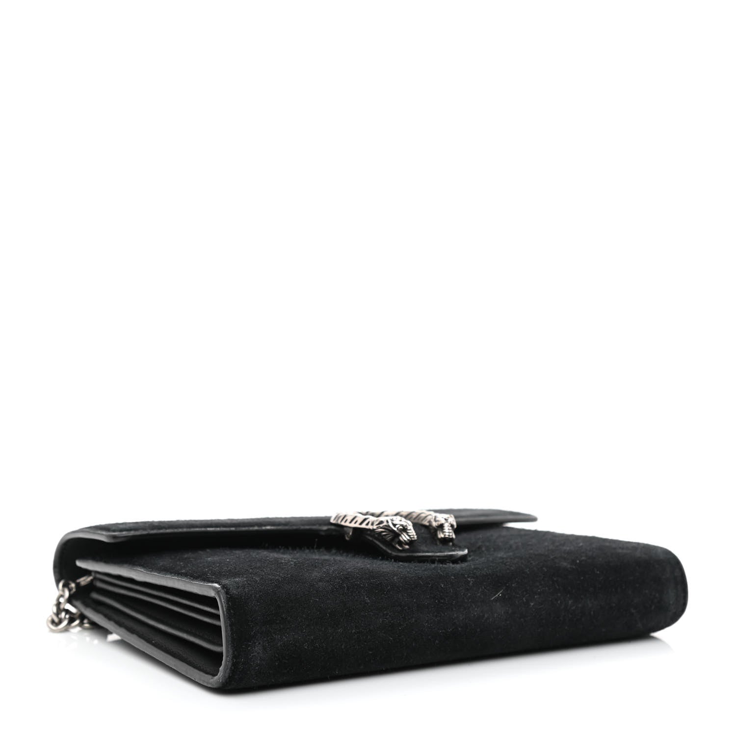 Gucci Suede Mini Dionysus Chain Wallet Black 4 of 10