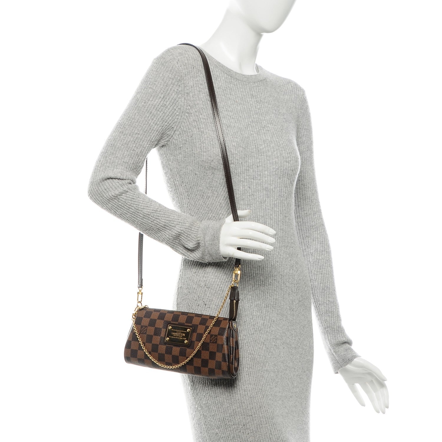 Louis Vuitton Damier Ebene Eva Clutch 2 of 6