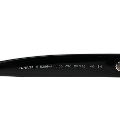 Chanel Acetate Butterfly CC Sunglasses 5386-A Black 5 of 8