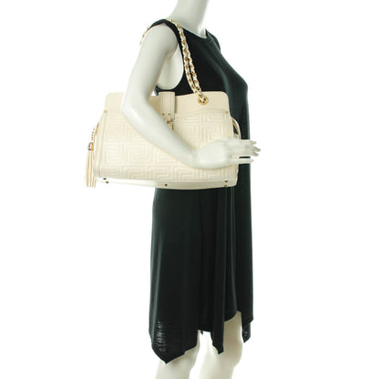 Versace Nappa Ricamata Shoulder Bag Bianco 2 of 6
