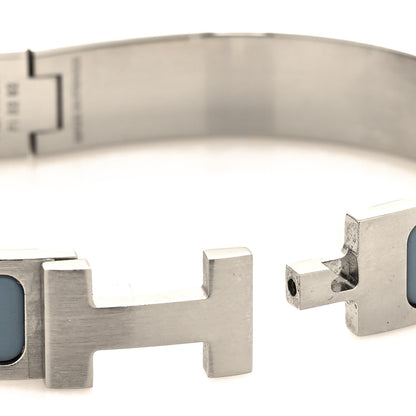 Hermes Enamel Narrow Clic Clac HH Bracelet GM Gris Orage 4 of 5