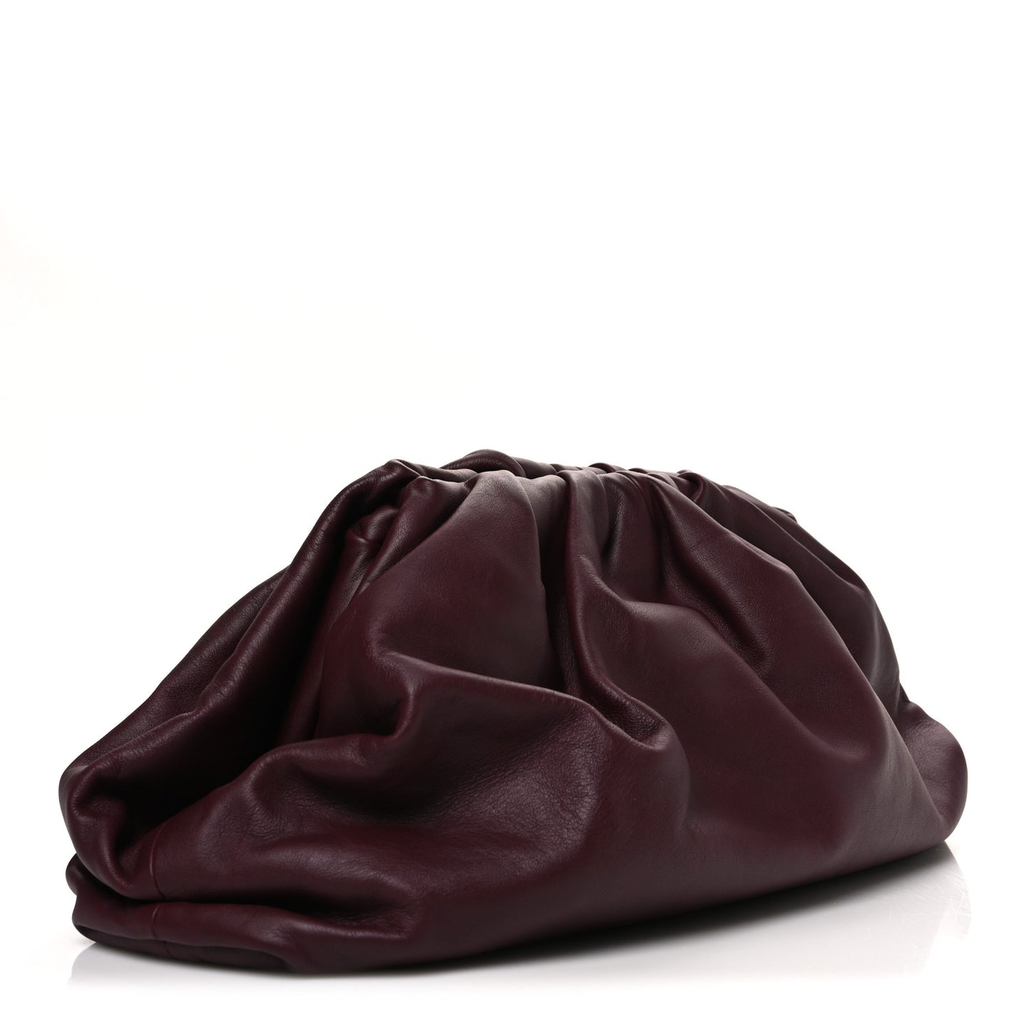Smooth Butter Calf The Pouch Oversized Clutch Bordeaux