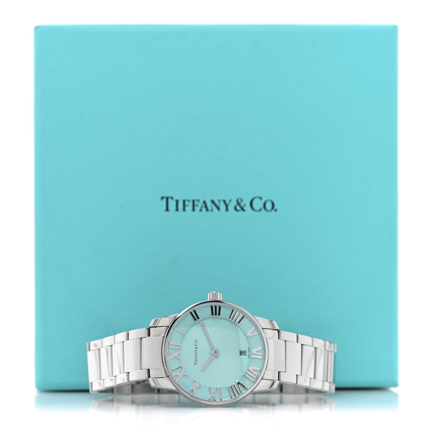 Stainless Steel 29mm Atlas 2-Hand Quartz Watch Tiffany Blue