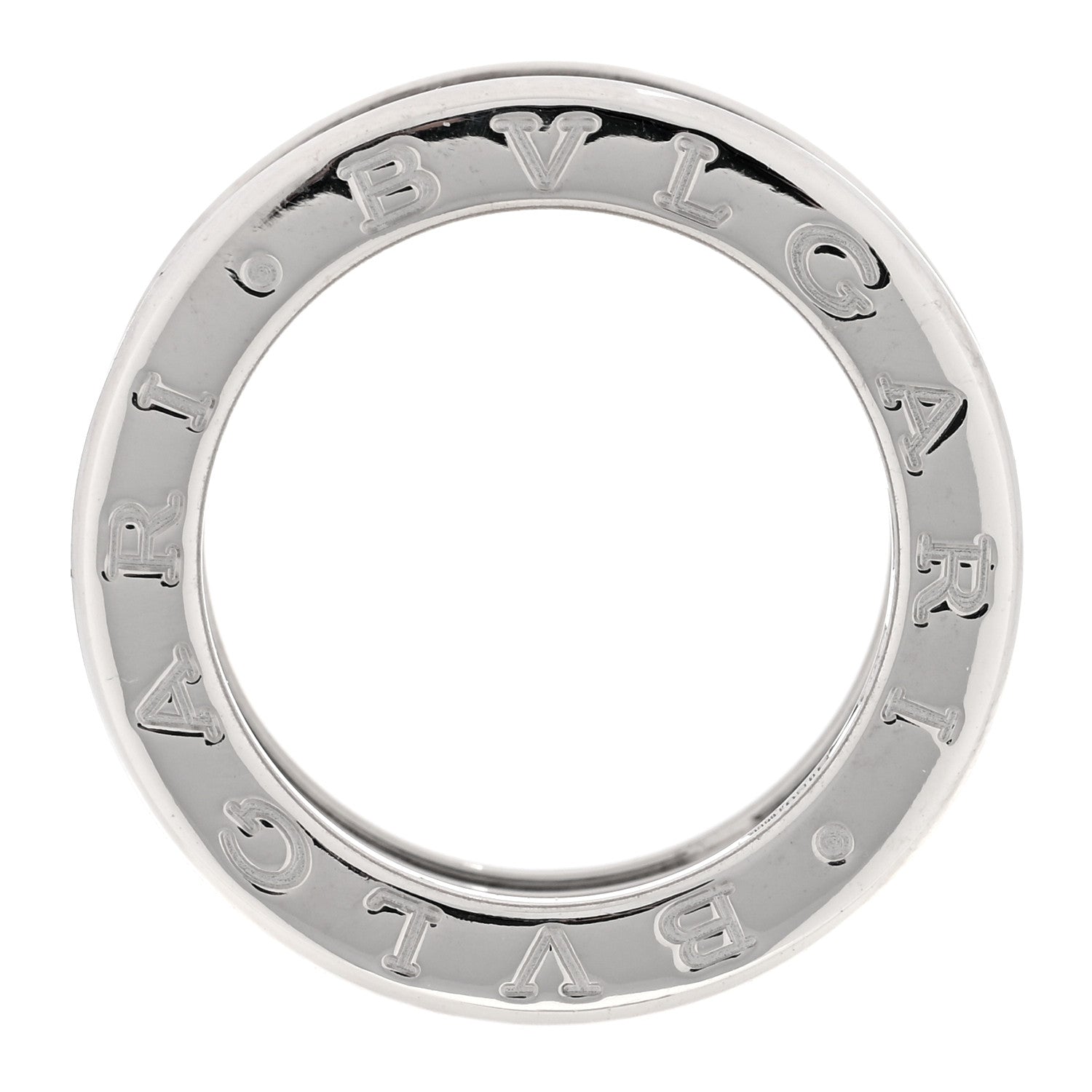 Bulgari 18K White Gold Pink Sapphire B.Zero1 Three-Band Ring 51 5.75 6 of 7