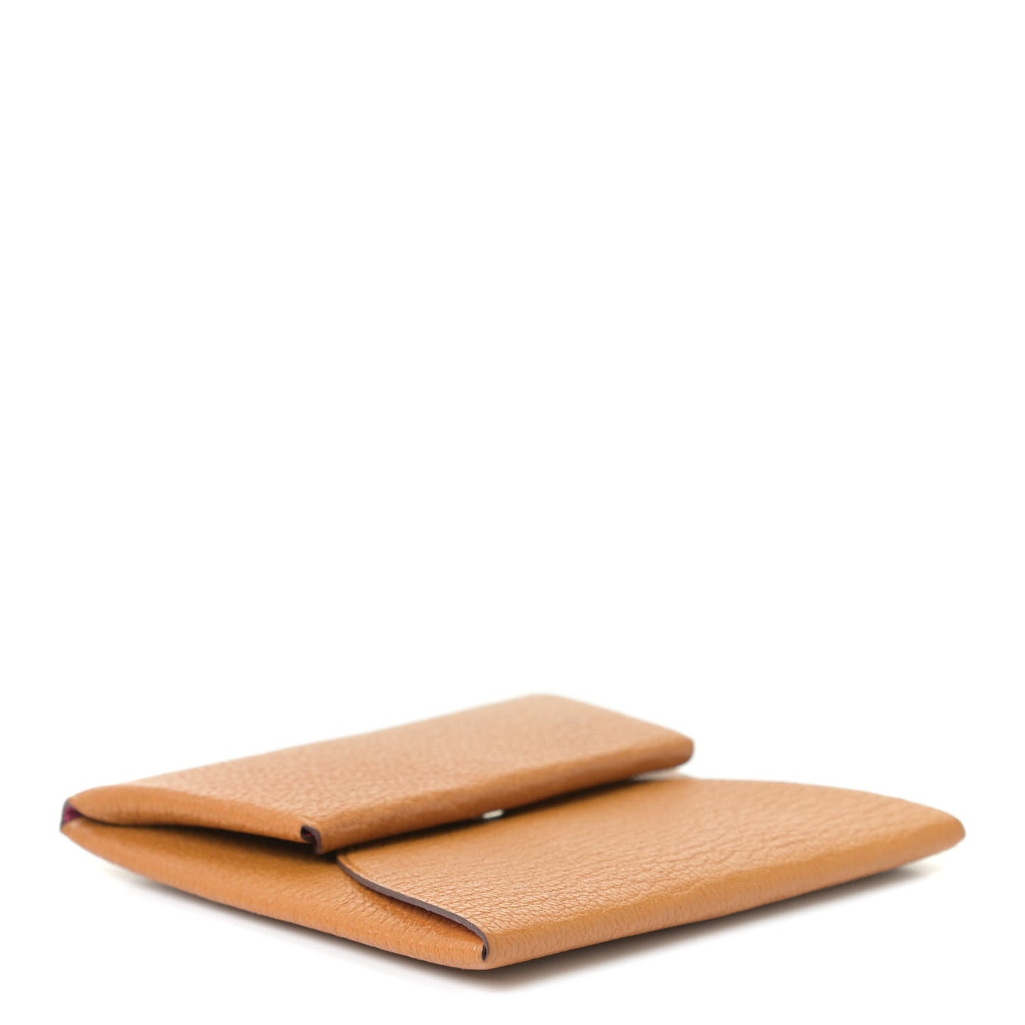 Chevre Mysore Bastia Verso Coin Purse Caramel Rose Shocking
