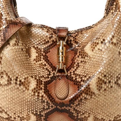 Gucci Snakeskin Large Jackie 1961 Shoulder Bag Light Brown 8 of 10