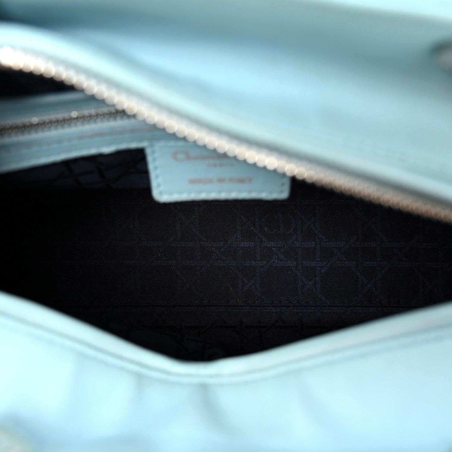 Christian Dior Lambskin Cannage Medium Lady Dior Light Blue 5 of 11