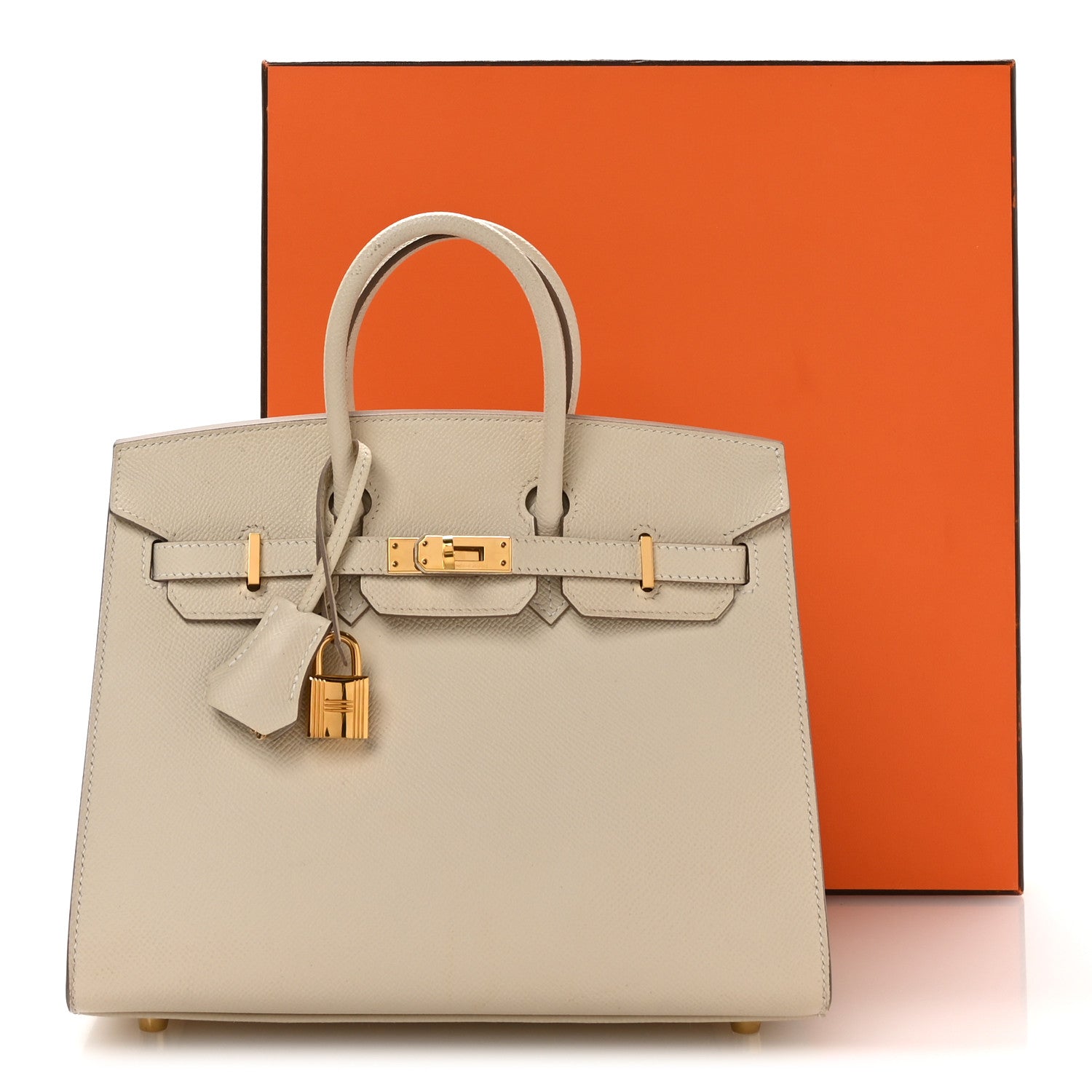 Hermes Epsom Birkin Sellier 25 Craie 11 of 12