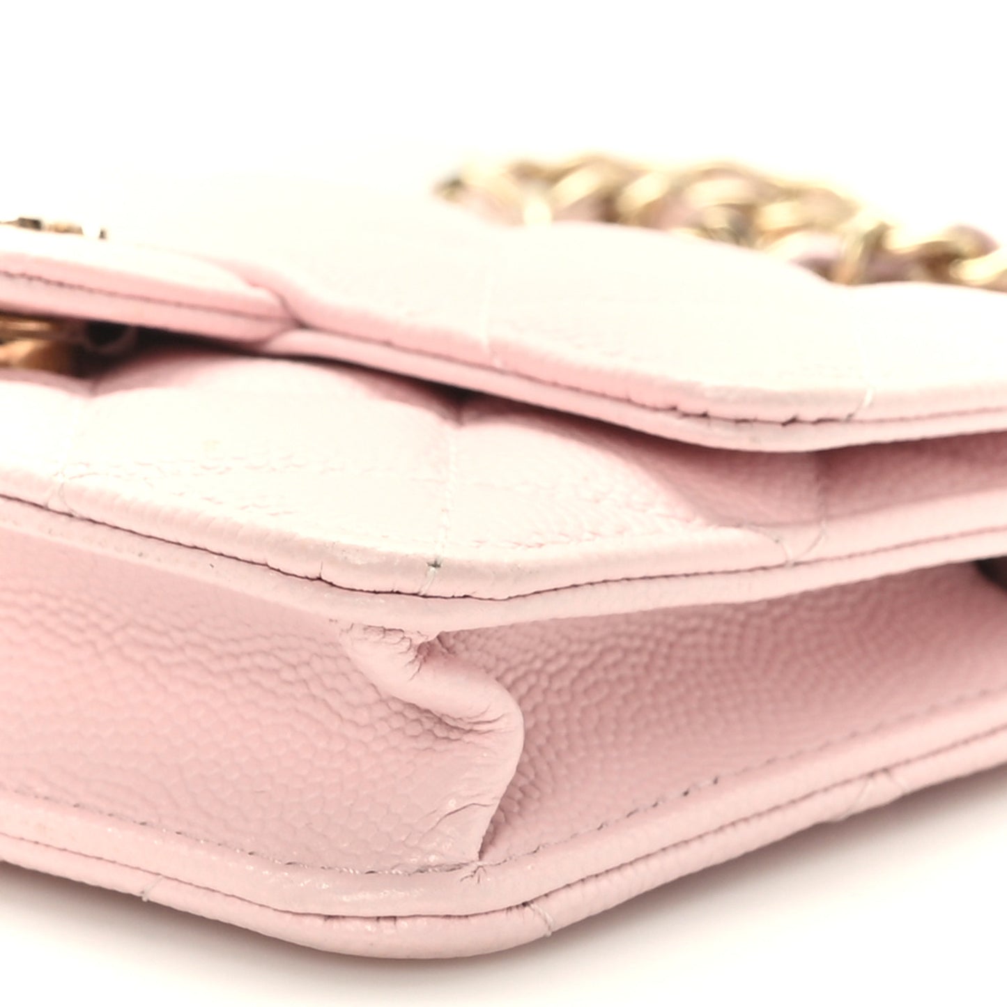Caviar Quilted Mini Chain Bag Pink