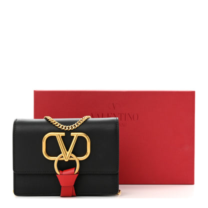 Valentino Garavani Smooth Calfskin Mini VRing Crossbody Bag Black 12 of 12