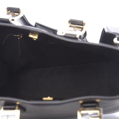 Fendi Vitello Glacier Small FF Tote Black 5 of 10