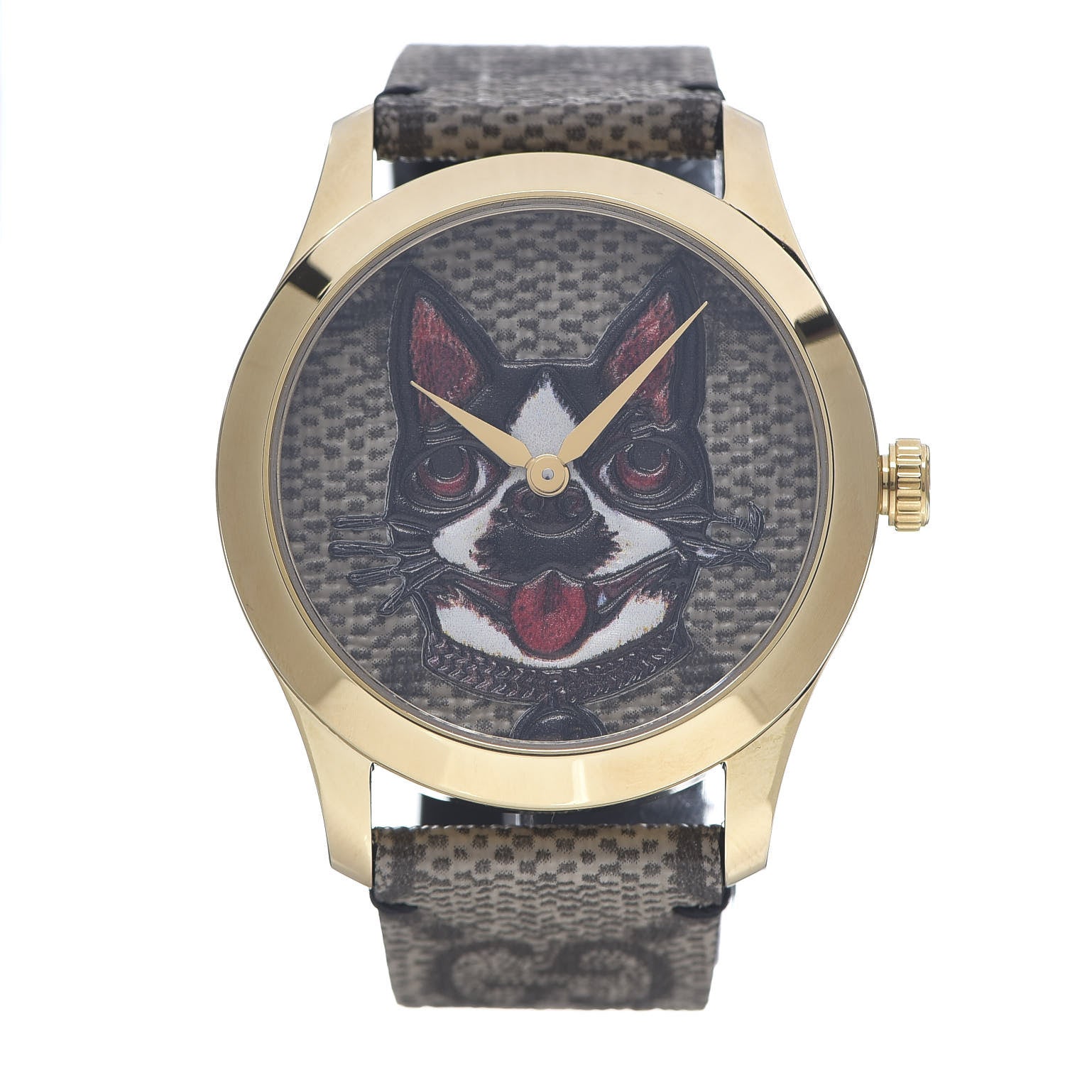 Gucci Stainless Steel Canvas 38mm G-Timeless GG Supreme Bosco Quartz Watch Brown 1 of 6
