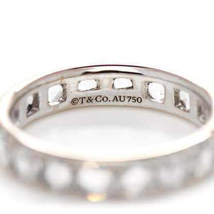 Tiffany 18K White Gold Diamond Metro Rose Cut Eternity Band Ring 48 4.5 5 of 6