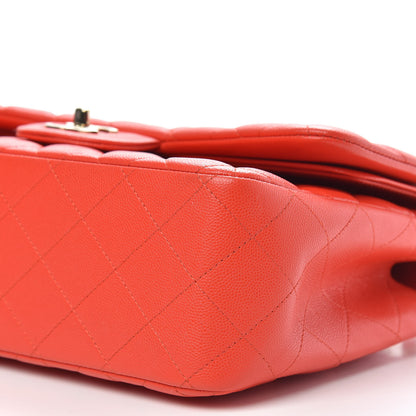 Chanel Caviar Quilted Jumbo Double Flap Red 11 of 11