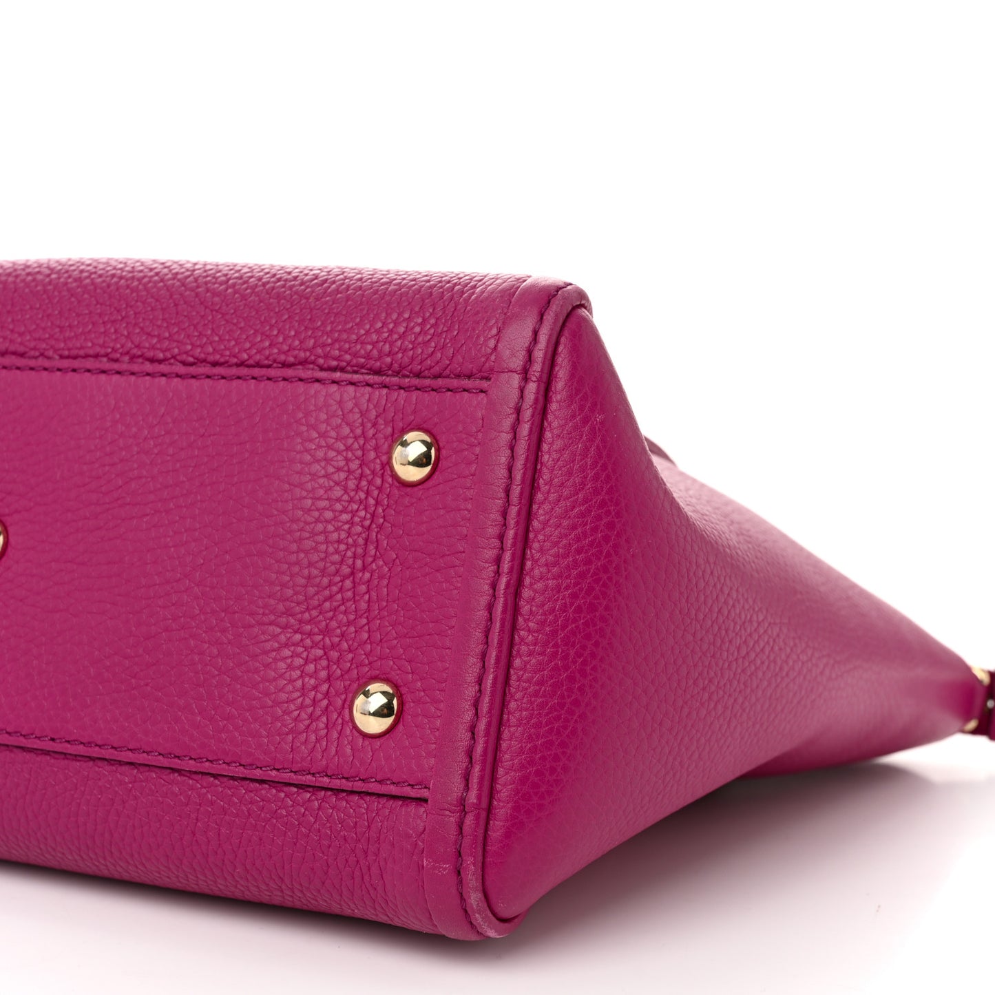 Pebbled Calfskin Small Soho Top Handle Bag Bright Bougainvillea