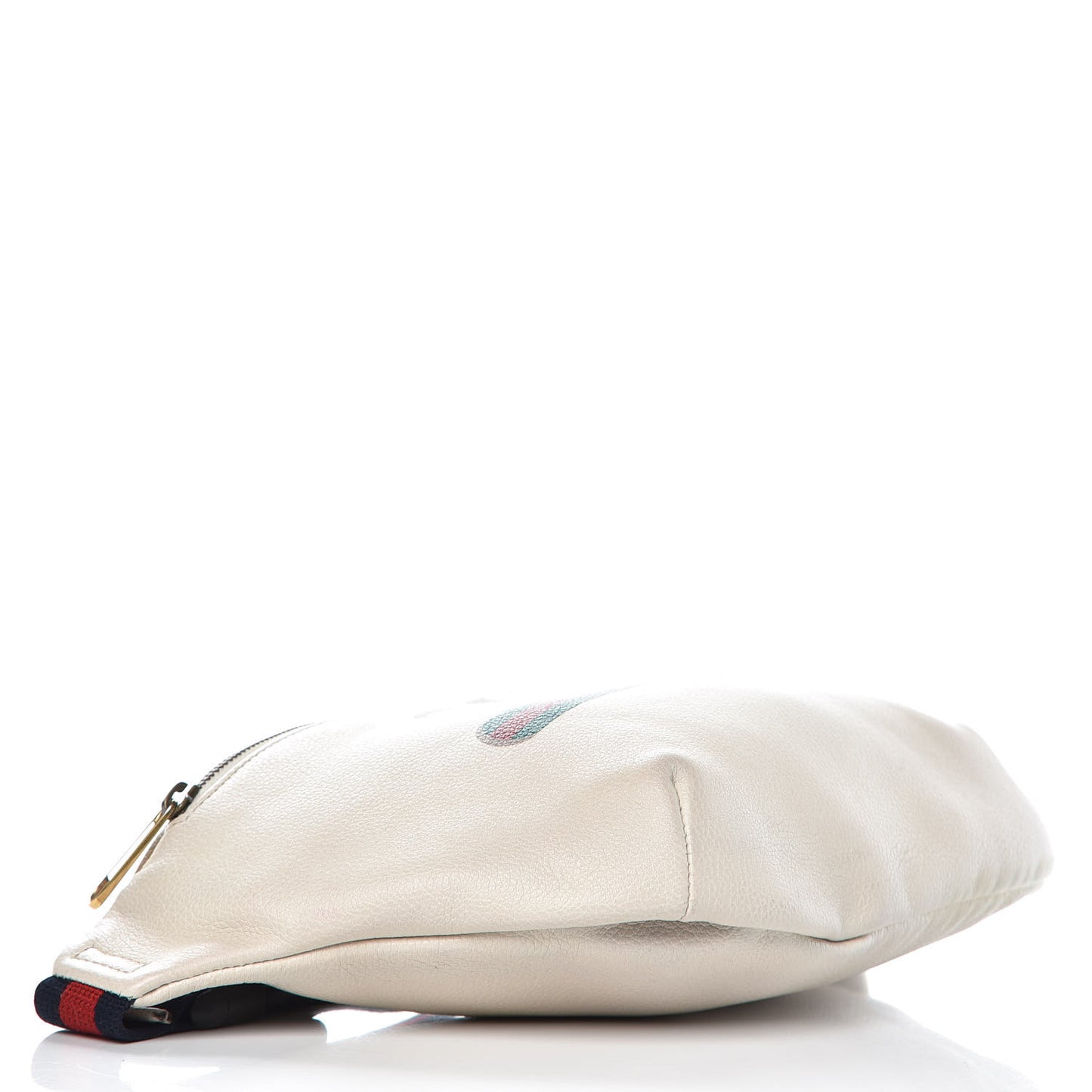 Grained Calfskin Logo Belt Bag White