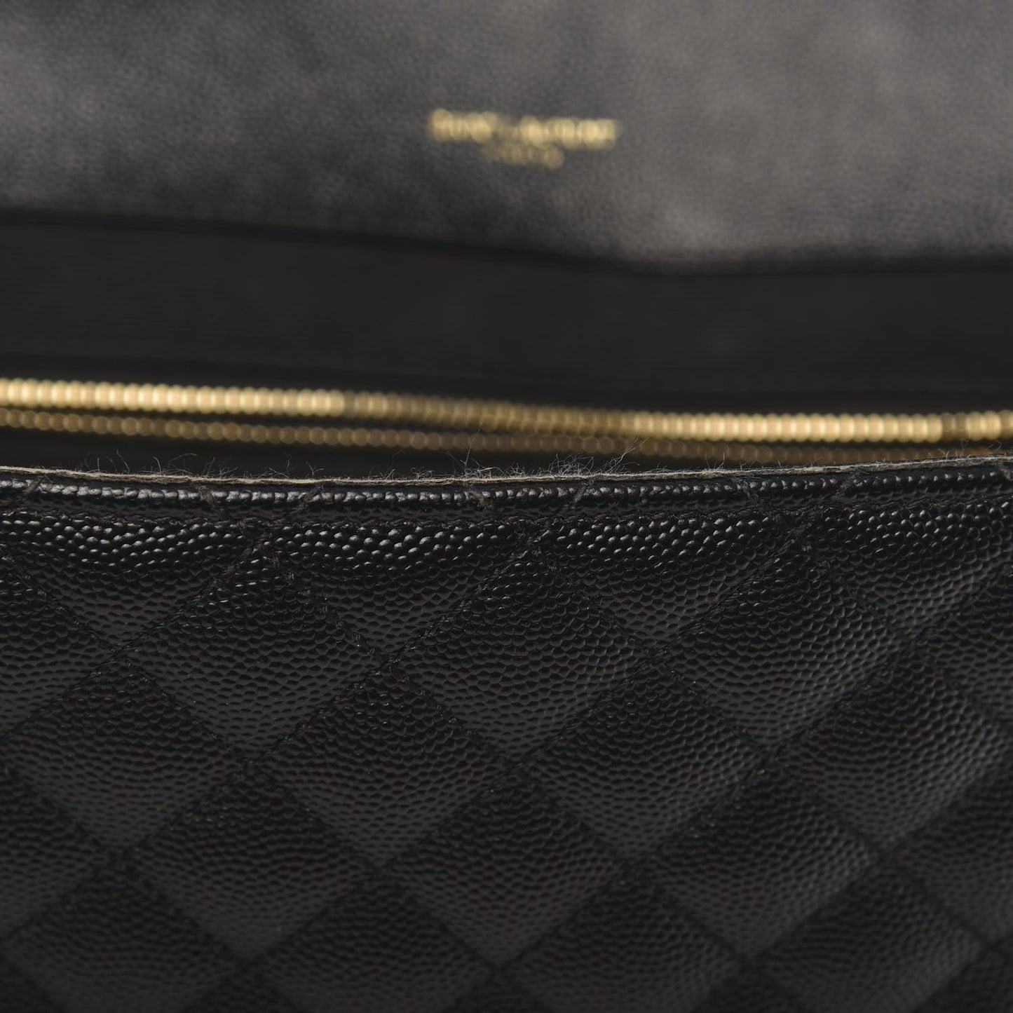 Grain De Poudre Large Tri-Quilt Monogram Satchel Black
