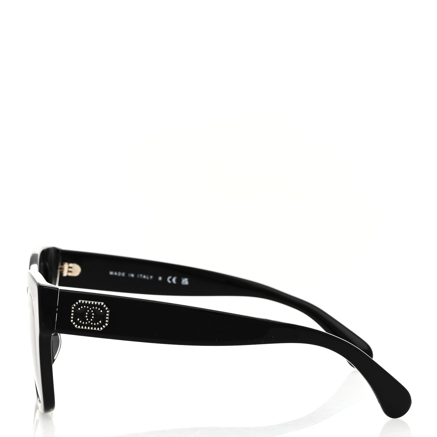 Acetate Square CC Heart Sunglasses 5478-A Black