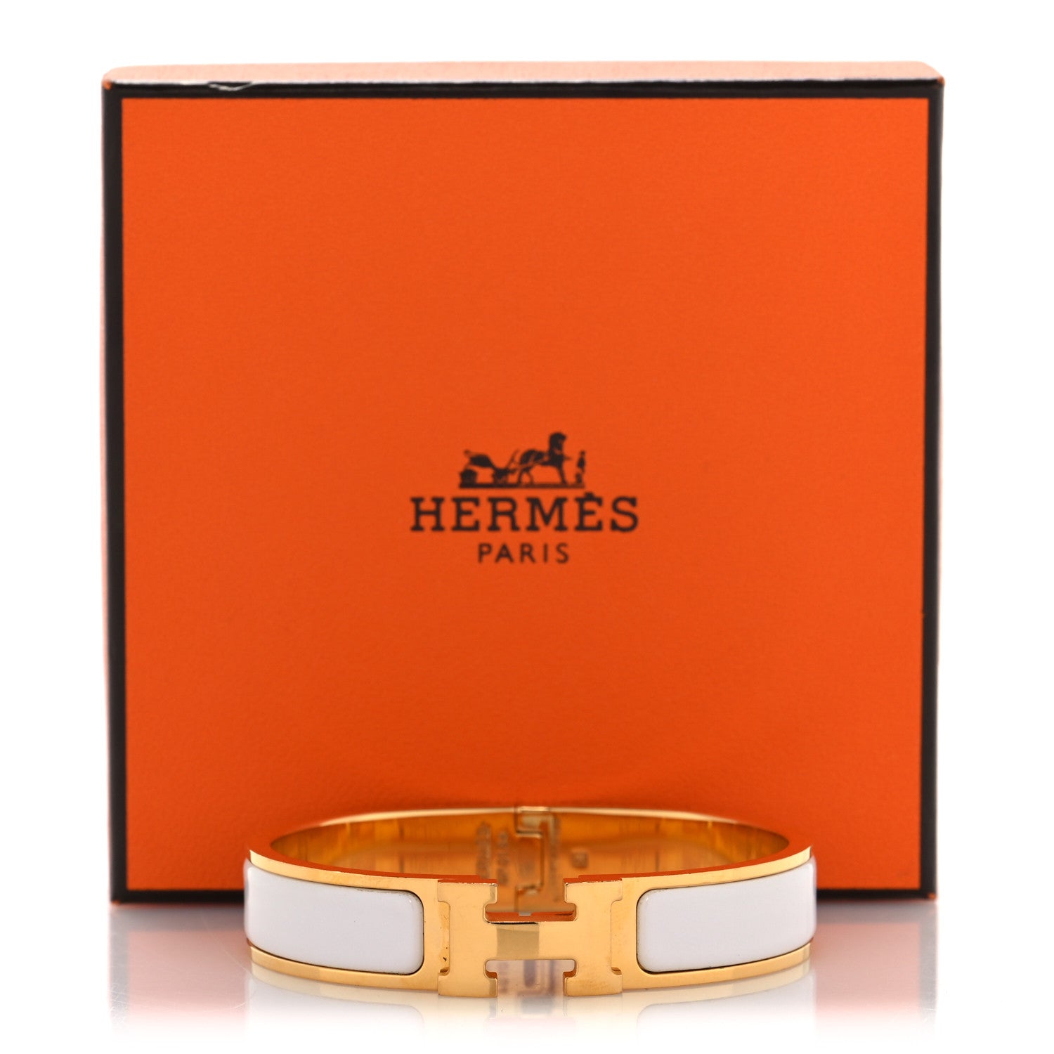 Hermes Enamel Narrow Clic Clac H Bracelet PM White 6 of 6