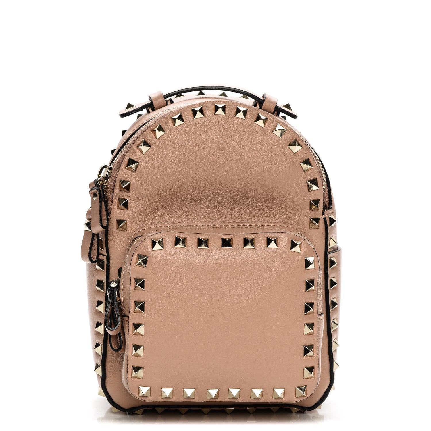 Valentino Garavani Calfskin Mini Rockstud Backpack Soft Noisette 1 of 8
