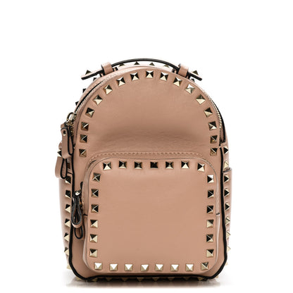 Valentino Garavani Calfskin Mini Rockstud Backpack Soft Noisette 1 of 8