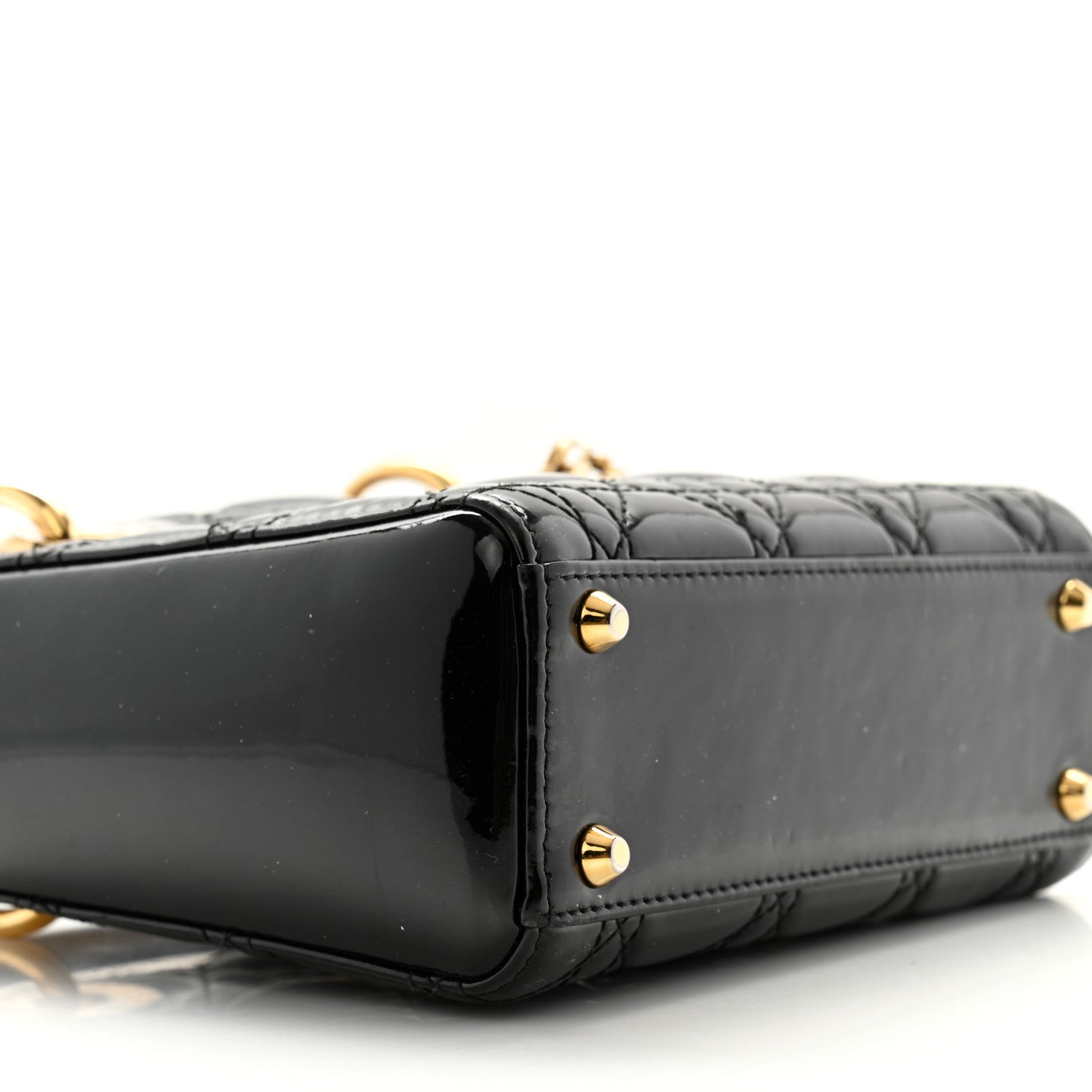 Christian Dior Patent Cannage Mini Lady Dior Black 9 of 12