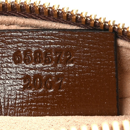 Gucci GG Supreme Monogram Azalea Calfskin Mini Retro Interlocking G Shoulder Bag Beige Ebony Brown Sugar 7 of 12