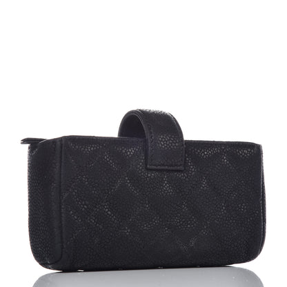 Chanel Caviar Quilted Mini Phone Holder Clutch Black 3 of 11