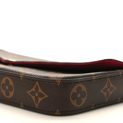 Louis Vuitton Monogram Pochette Felicie Chain Wallet Fuchsia 8 of 8