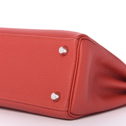 Hermes Togo Kelly Retourne 25 Rouge Pivoine 7 of 10
