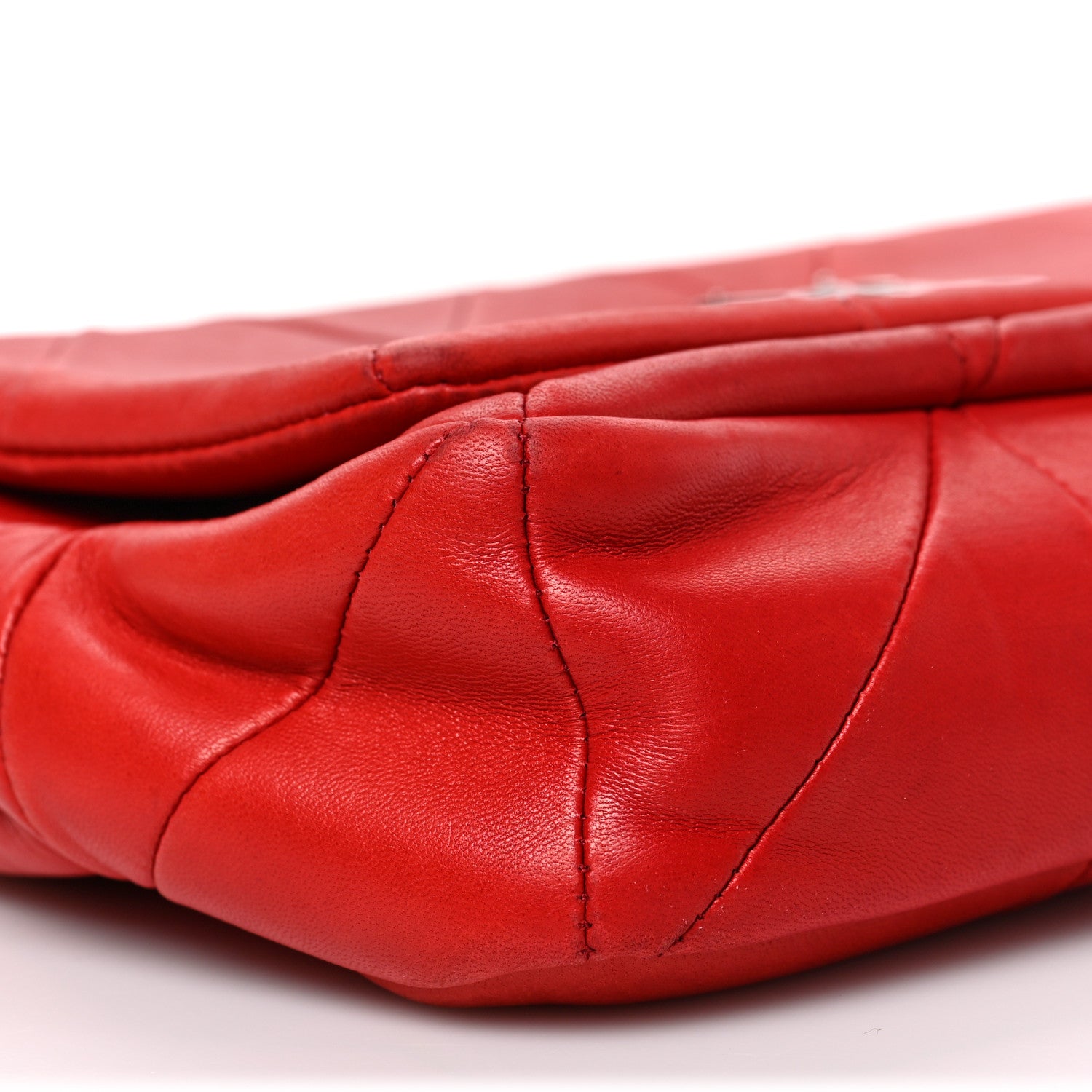 Saint Laurent Lambskin Patchwork Monogram Medium Jamie Red 7 of 9