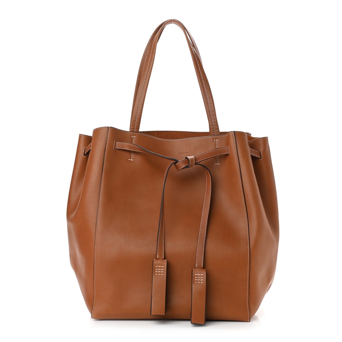 Smooth Calfskin Small Tassel Cabas Phantom Camel