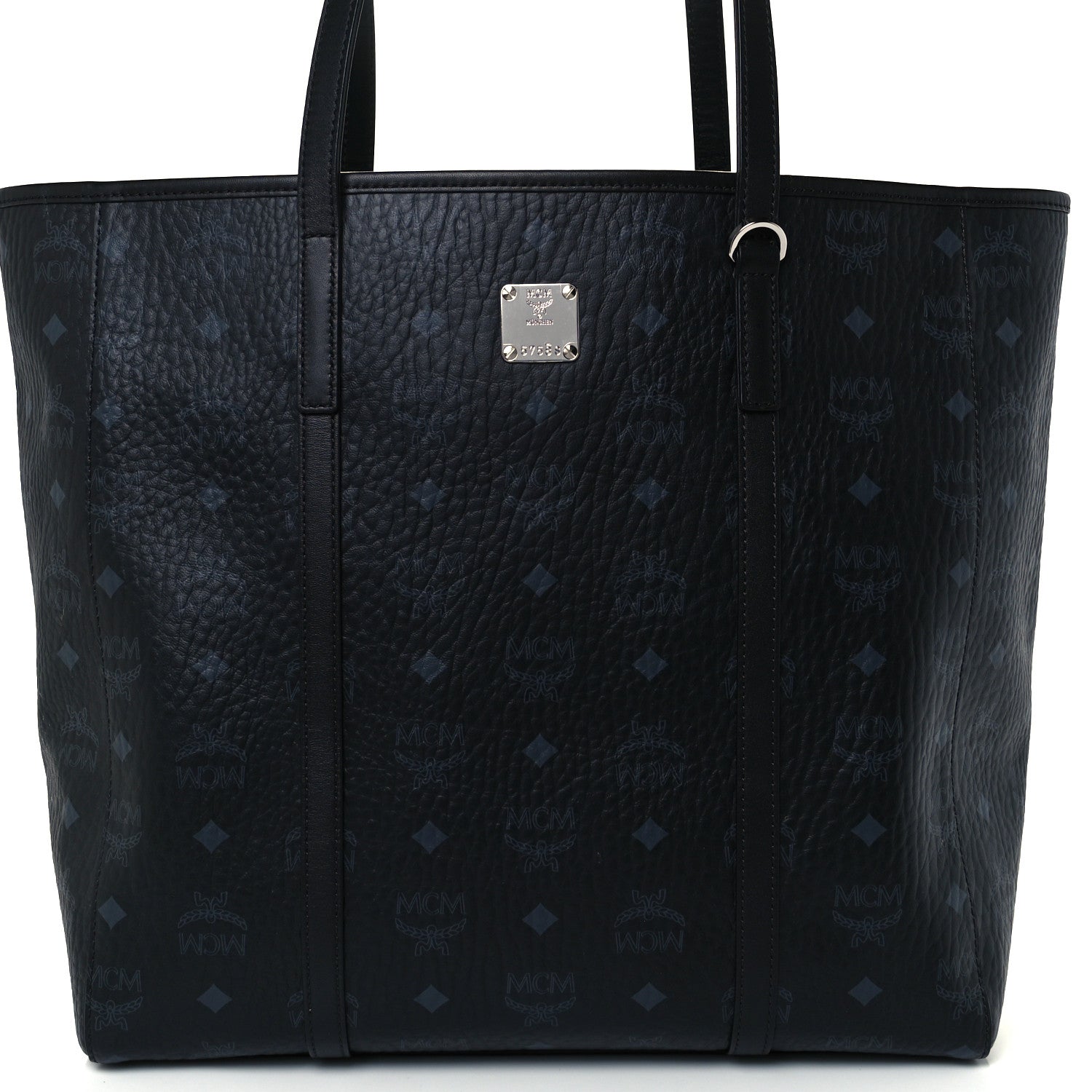 MCM Visetos Toni Shopper Tote Black 8 of 10