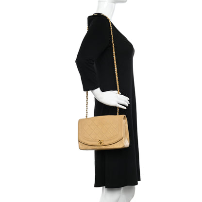 Chanel Lambskin Quilted Medium Single Flap Beige 2 of 16