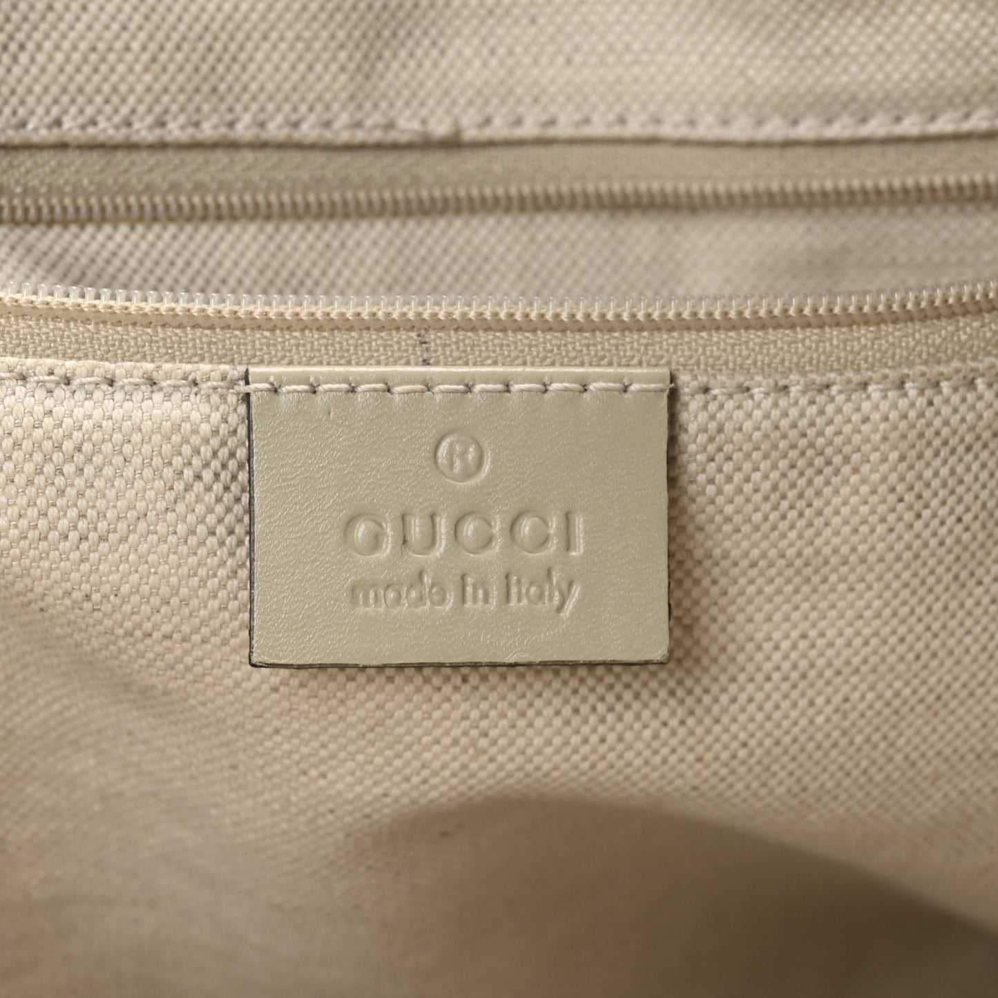 Monogram Margaux Calfskin Medium Sukey Top Handle Bag Beige Ebony Mystic White