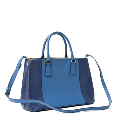 Prada Saffiano Lux Colorblock Medium Galleria Double Zip Tote Bluette Cobalto 3 of 10