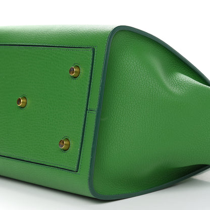 Celine Crisped Calfskin Small Tie Knot Tote Grass Green 14 of 14
