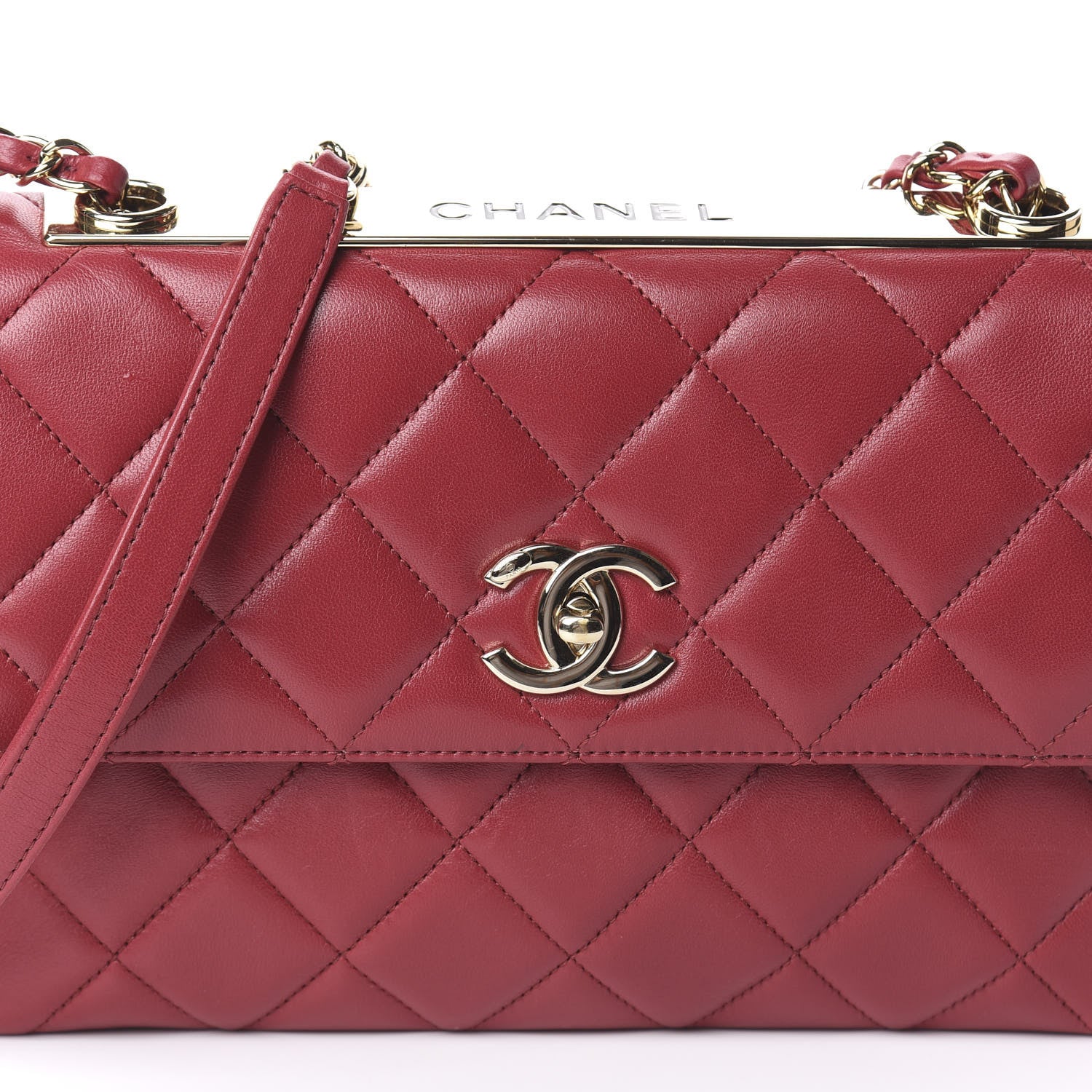 Chanel Lambskin Quilted Medium Trendy CC Flap Red 7 of 9