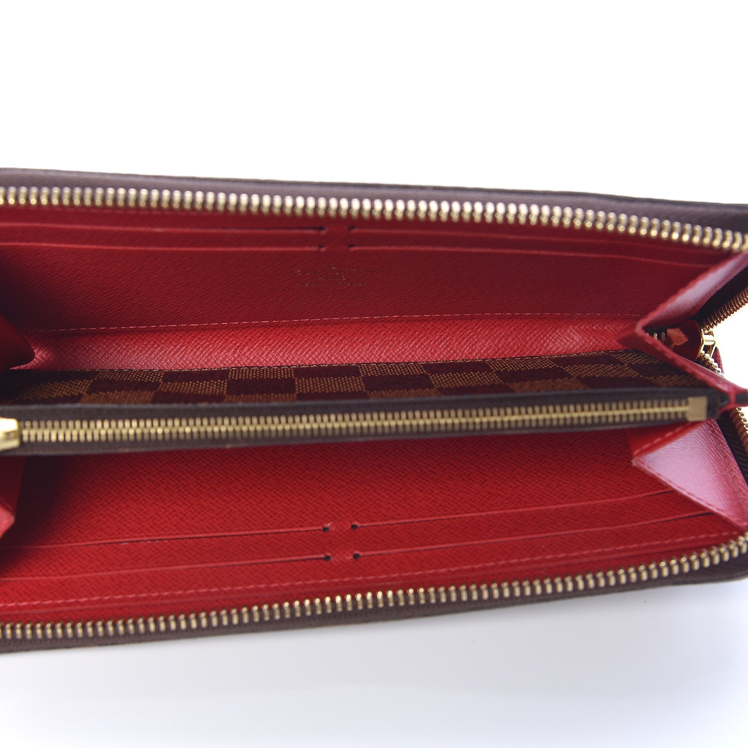 Louis Vuitton Damier Ebene Clemence Wallet Cherry 5 of 9