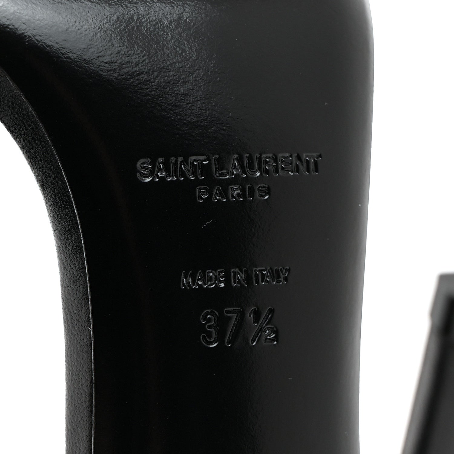 Saint Laurent Calfskin Amber 105 Ankle Strap Sandals 37.5 Black 8 of 8