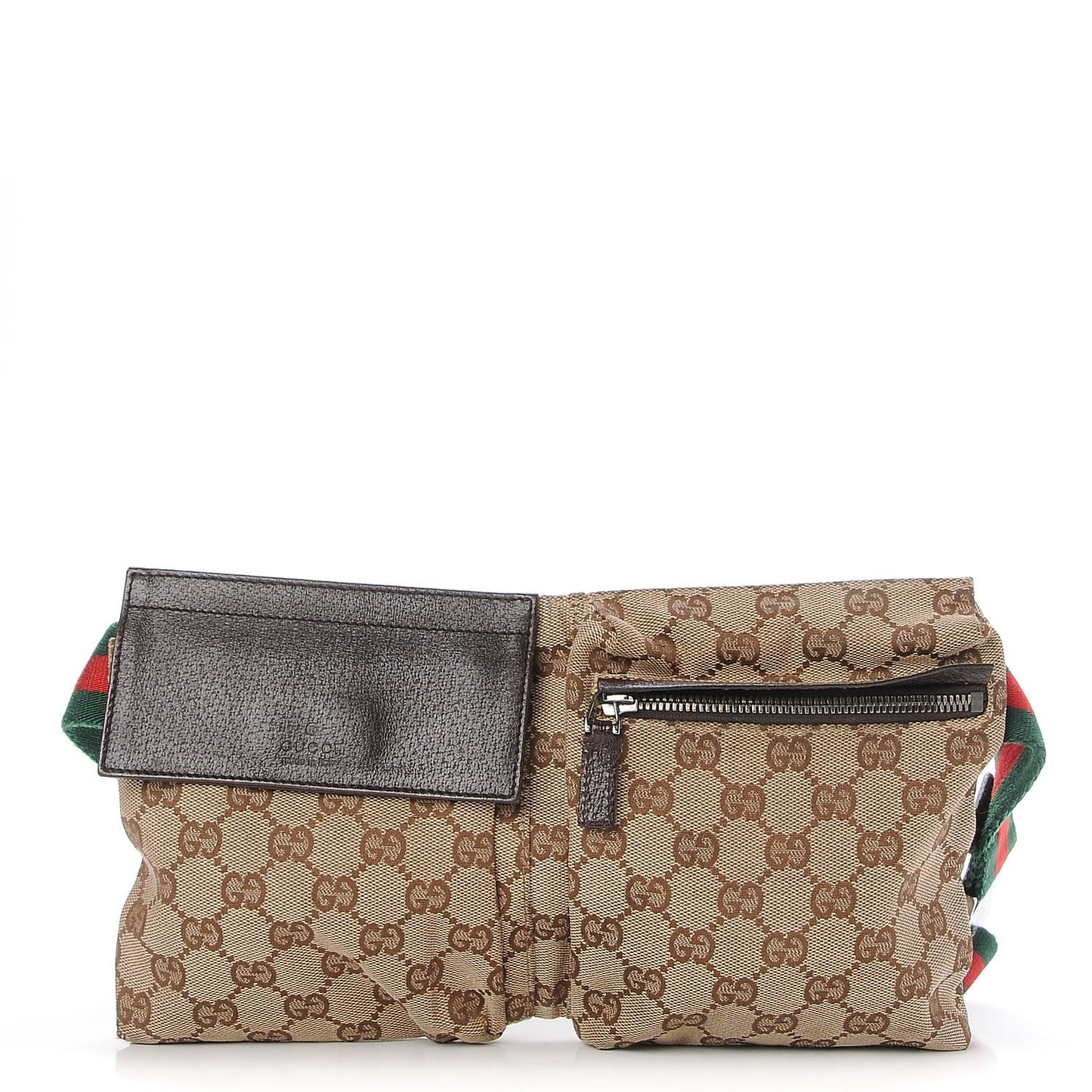 Monogram Web Belt Bag Dark Brown