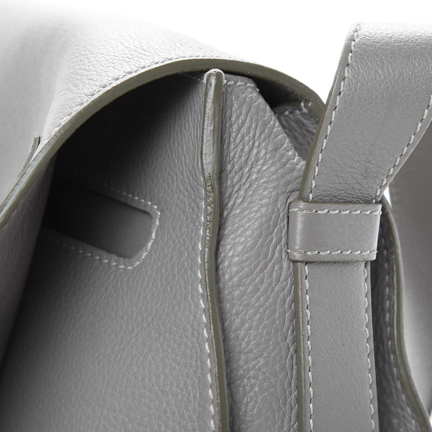 Calfskin Medium Marcie Round Crossbody Bag Cashmere Grey