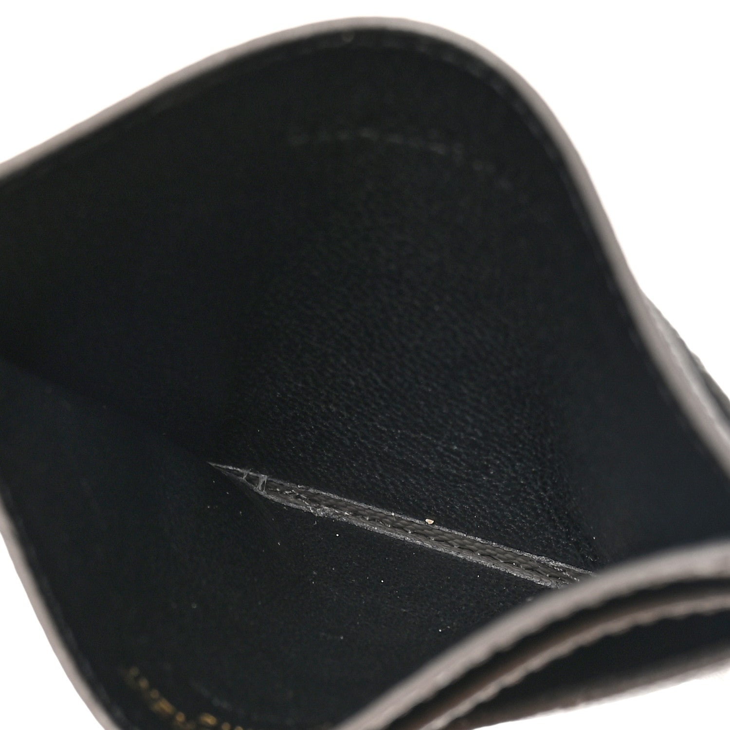 Saint Laurent Grain De Poudre Matelasse Chevron Monogram Credit Card Case Earth 5 of 8