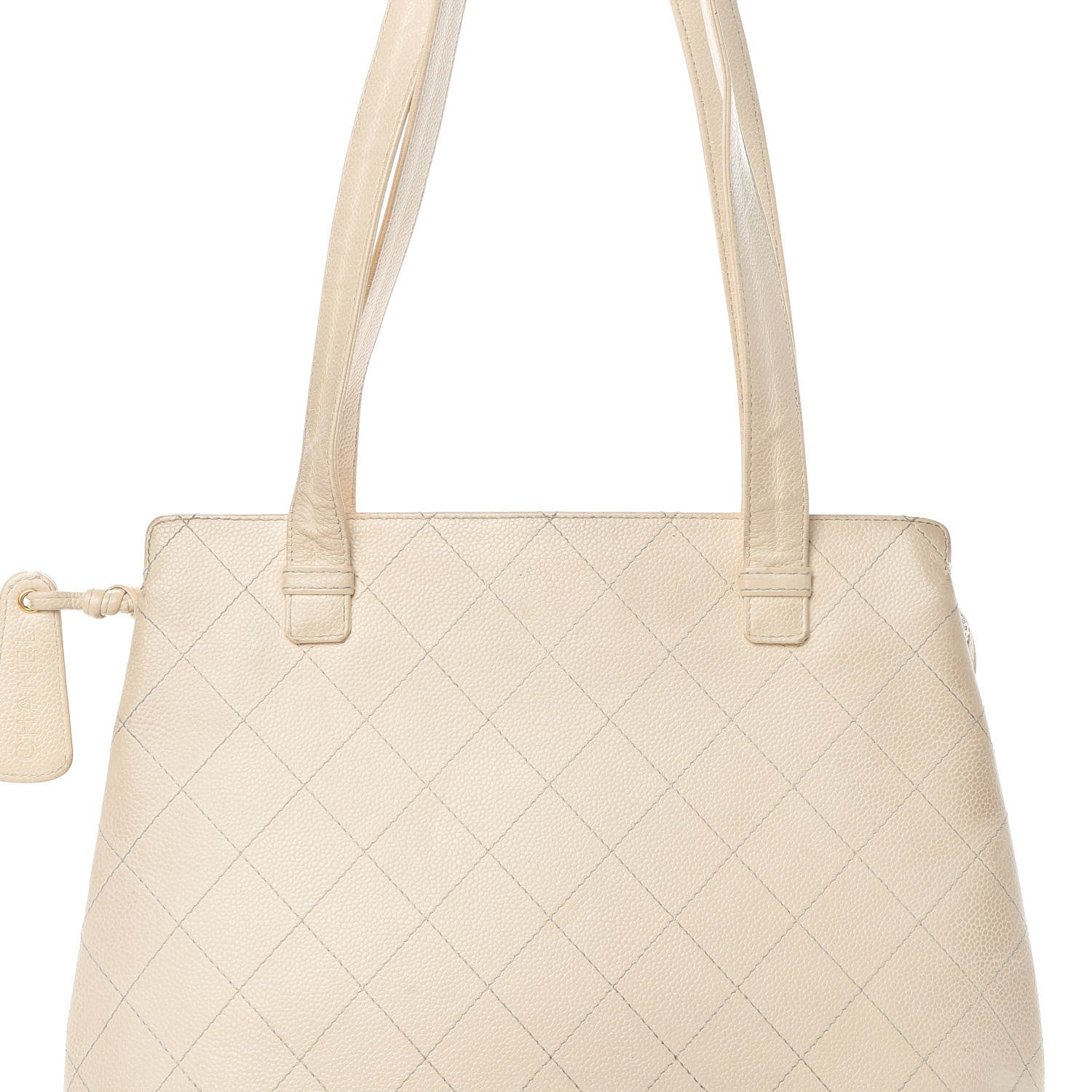 Chanel Caviar Stitched Tote Beige 8 of 20