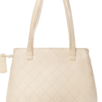 Chanel Caviar Stitched Tote Beige 8 of 20