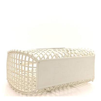 Fendi Recycled Plastic Vitello Liberty Matte Medium Fendi Basket White Ice 4 of 8