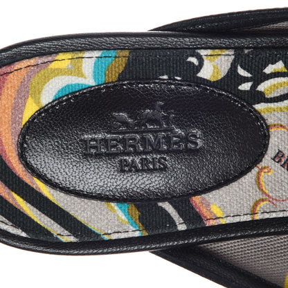 Hermes Goatskin Oz Mules 38.5 Black 6 of 8