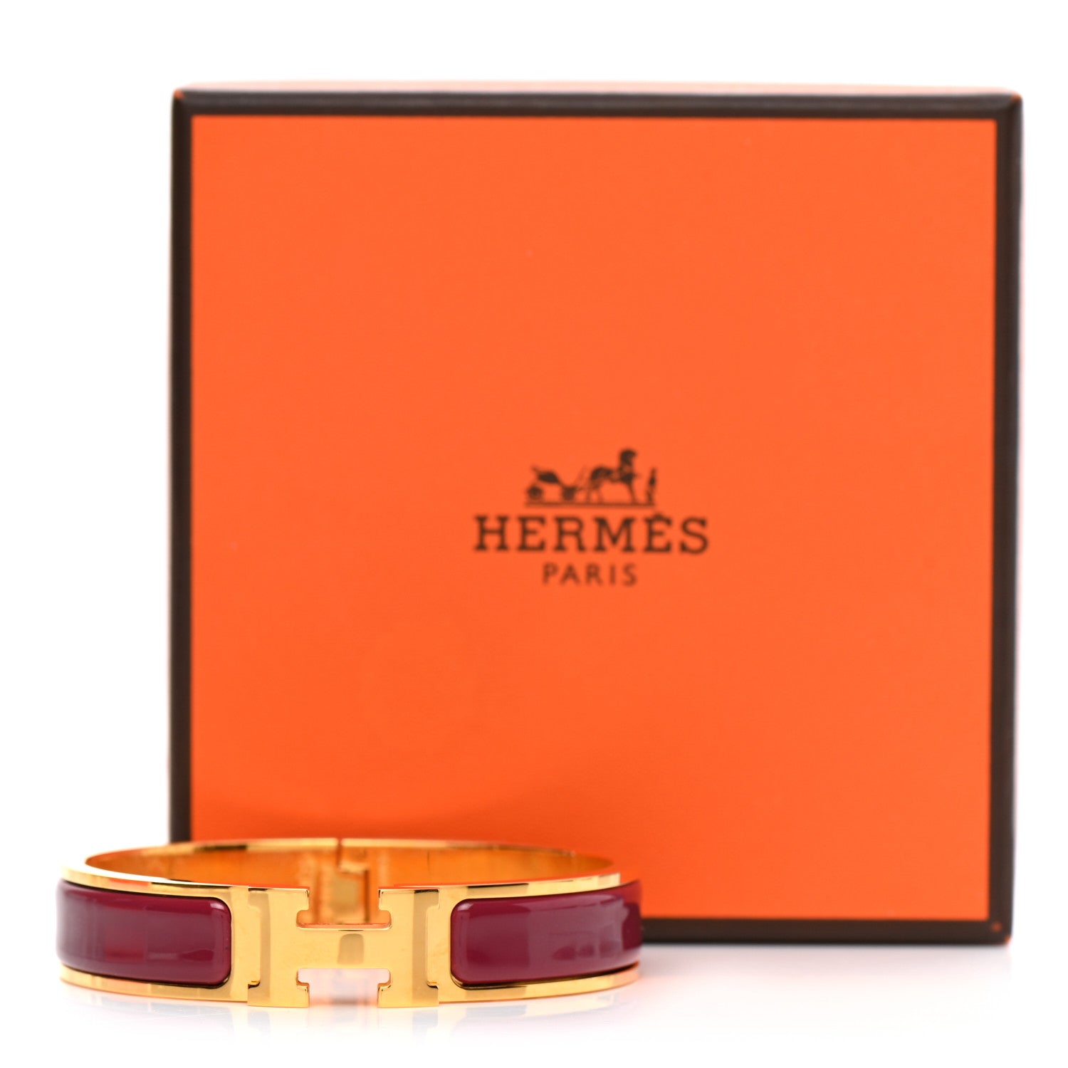 Hermes Enamel Narrow Clic Clac H Bracelet PM Rouge De Chine 5 of 5